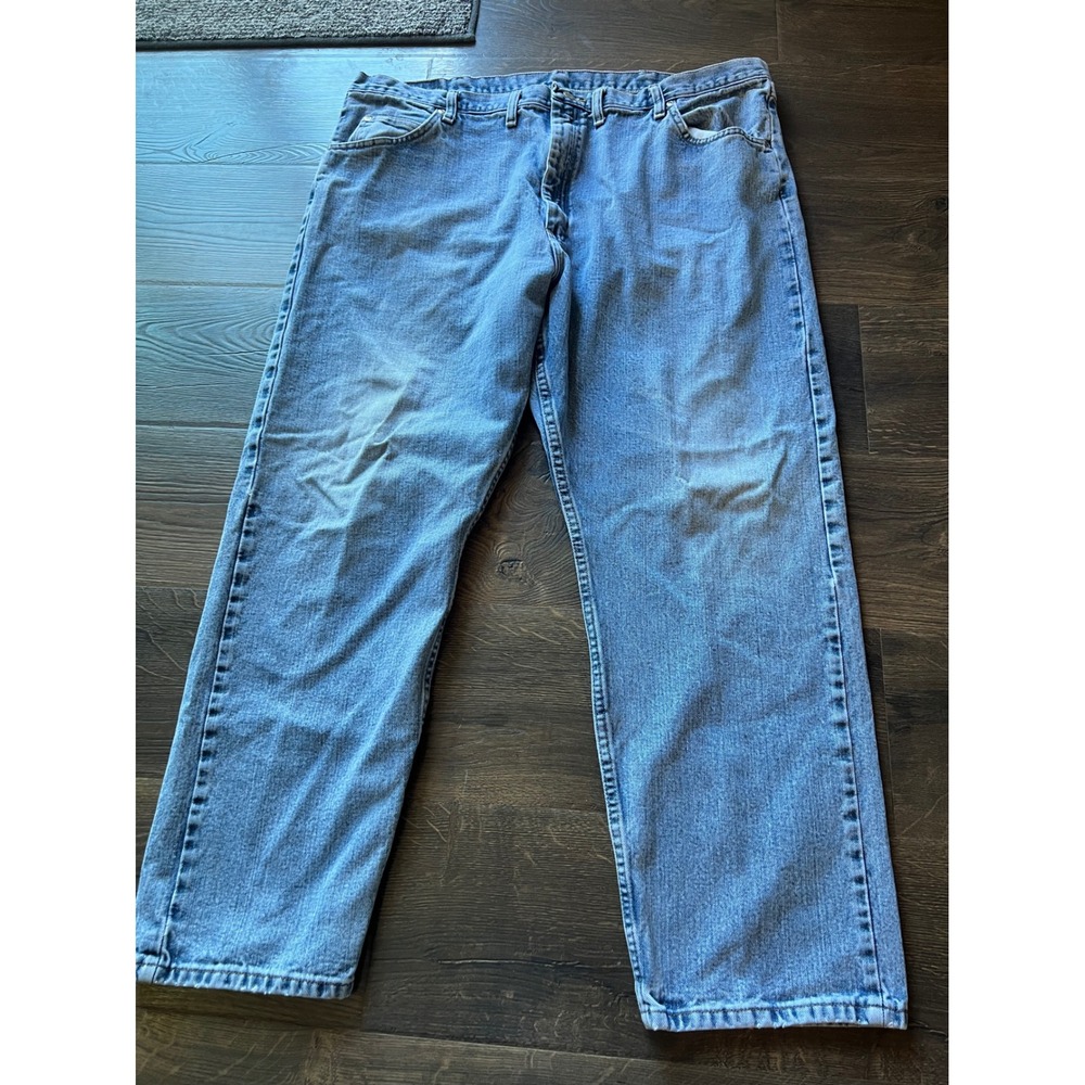 Wrangler Mens‎ Relaxed Fit Jeans 44x30 Medium Wash Denim 97601VR Straight Leg